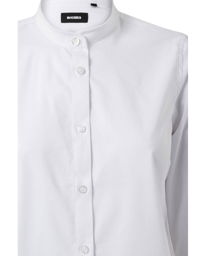Camisa cuello tirilla stretch manga larga mujer VELILLA