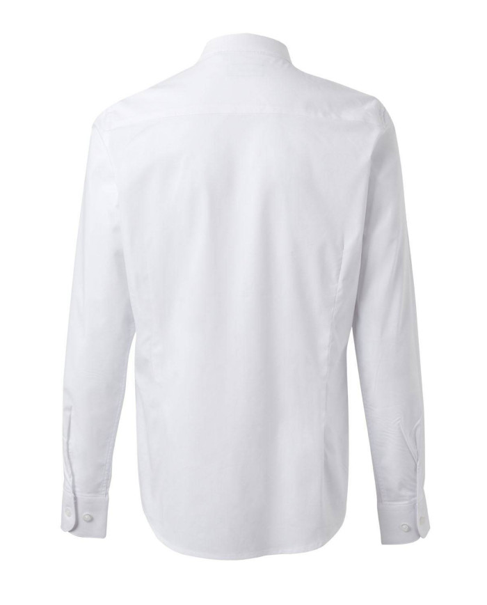 Camisa cuello tirilla stretch manga larga mujer VELILLA