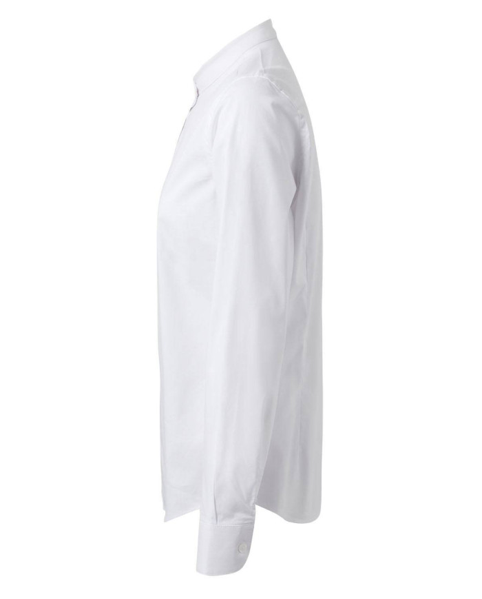 Camisa cuello tirilla stretch manga larga mujer VELILLA