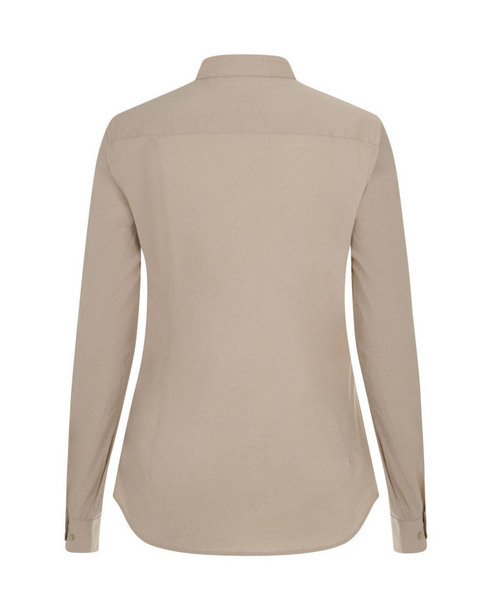 Camisa cuello tirilla stretch manga larga mujer VELILLA