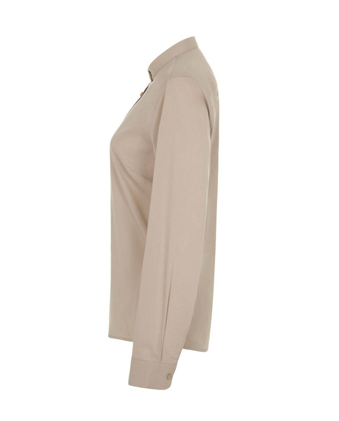 Camisa cuello tirilla stretch manga larga mujer VELILLA