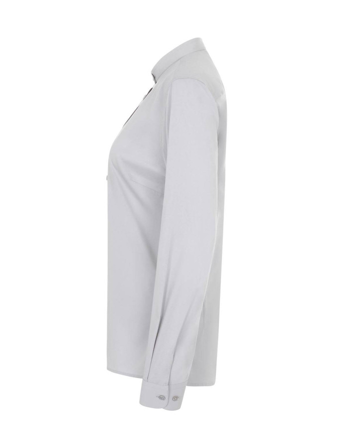 Camisa cuello tirilla stretch manga larga mujer VELILLA