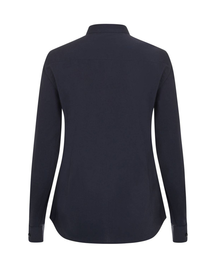 Camisa cuello tirilla stretch manga larga mujer VELILLA