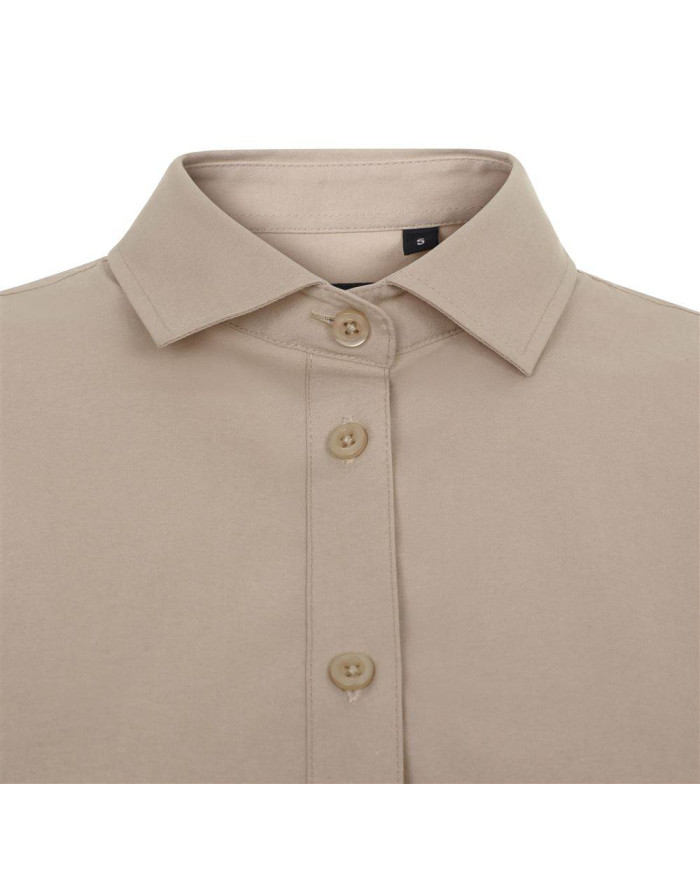 Camisa manga corta stretch mujer VELILLA