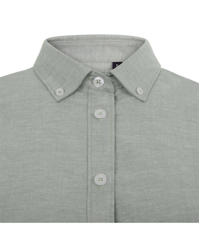 Camisa oxford stretch manga corta mujer VELILLA
