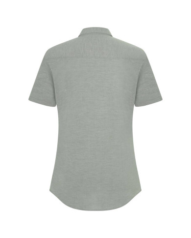 Camisa oxford stretch manga corta mujer VELILLA