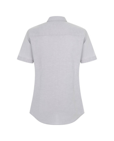 Camisa oxford stretch manga corta mujer VELILLA