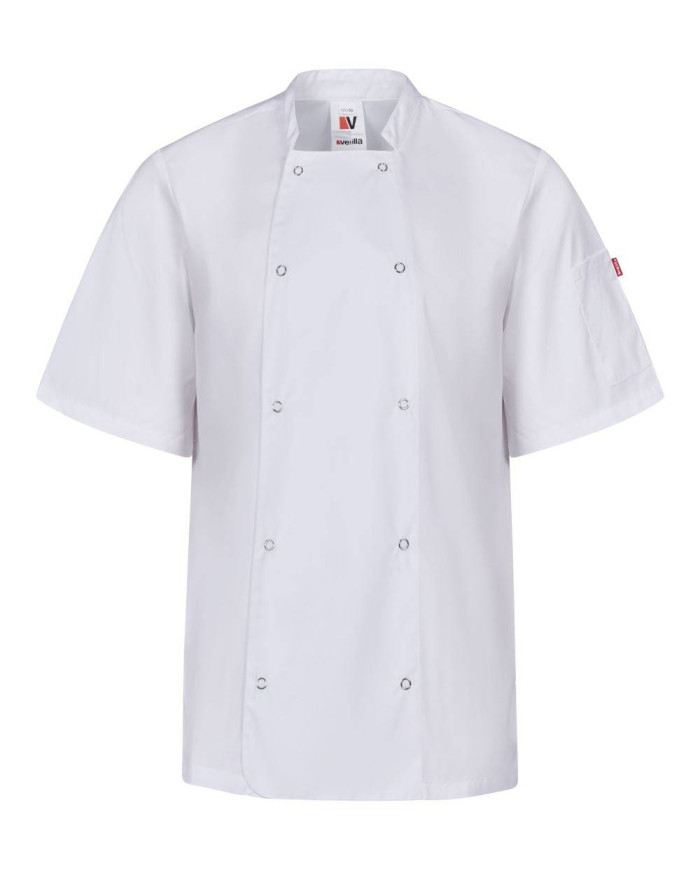 Chaqueta de cocina con automáticos manga corta VELILLA