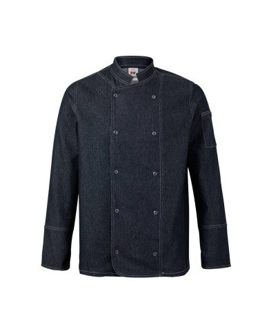 Chaqueta de cocina denim con automáticos VELILLA