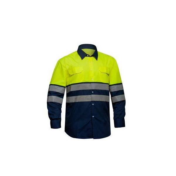 Camisa Prima Alta Visibilidad Manga Larga Combinada. PR-CITY PLUS