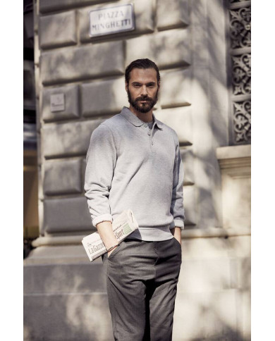 Basic Polo Sweater NEW WAVE