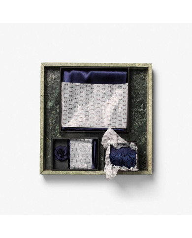 Giftbox Solid Hankie & Lapel Pin NEW WAVE