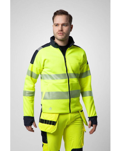 6109 SUDADERA FULL ZIP HV CLASE 3/2 NEW WAVE