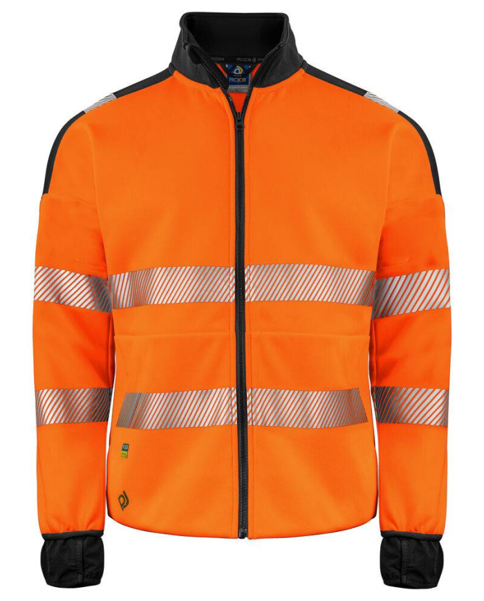 6109 SUDADERA FULL ZIP HV CLASE 3/2 NEW WAVE