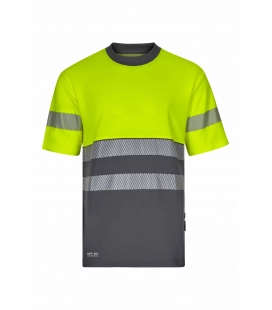 Camiseta de Trabajo Bicolor Velilla 305643 - Algodón y Cinta Segmentada