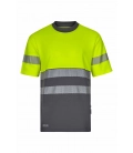 Camiseta de Trabajo Bicolor Velilla 305643 - Algodón y Cinta Segmentada
