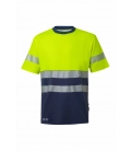 Camiseta de Trabajo Bicolor Velilla 305643 - Algodón y Cinta Segmentada