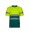 Camiseta de Trabajo Bicolor Velilla 305643 - Algodón y Cinta Segmentada