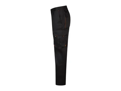 Pantalón de trabajo bicolor multibolsillos negro