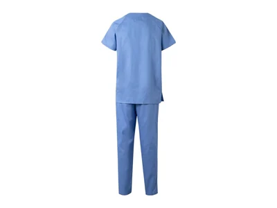 Conjunto de pijama sanitario azul de casaca y pantalón